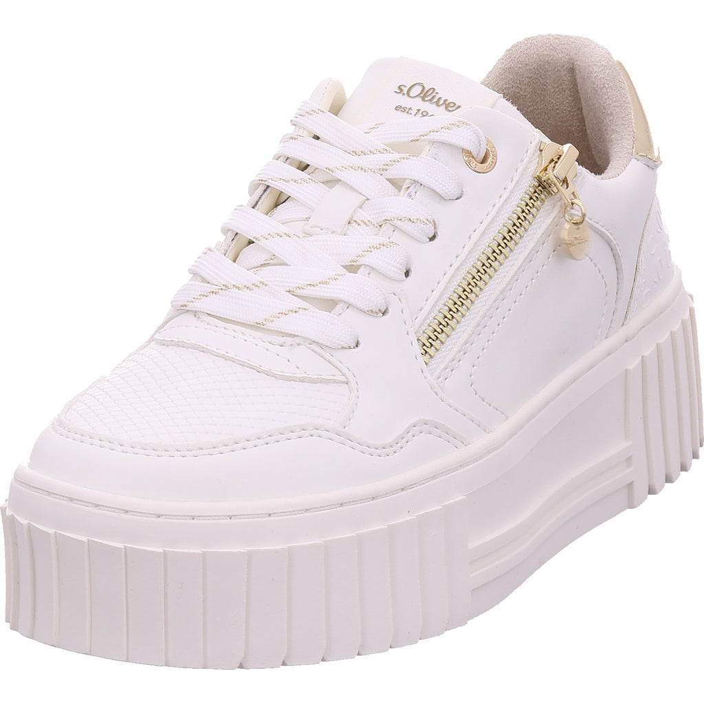 s.Oliver women's sneakers in white