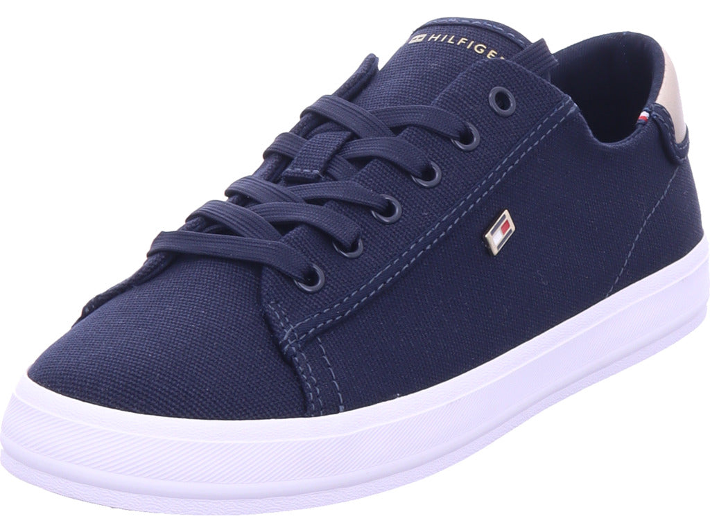 Tommy Hilfiger Women's Textile Lace Up Sneaker in blue