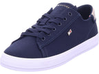 Tommy Hilfiger Women's Textile Lace Up Sneaker in blue