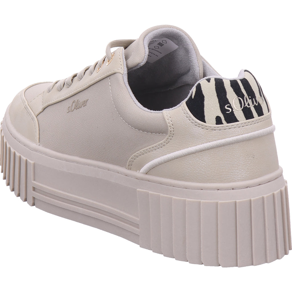 s.Oliver women's sneakers in beige