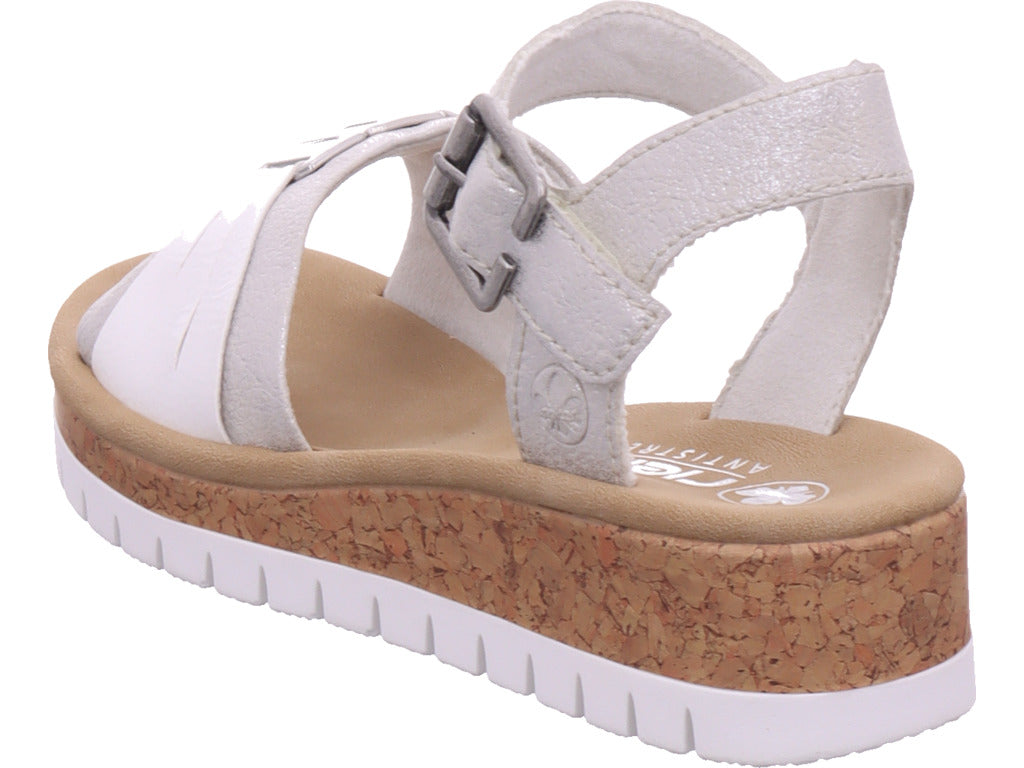Rieker Damen Sandalette Fsk Damen Sandalen in grau
