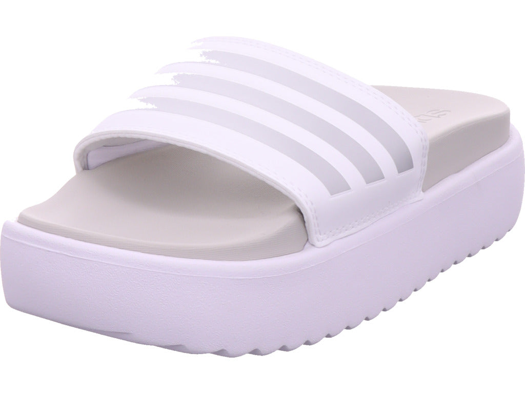 Adidas Damen Badeschuh Adidas Adilette Platform in weiß
