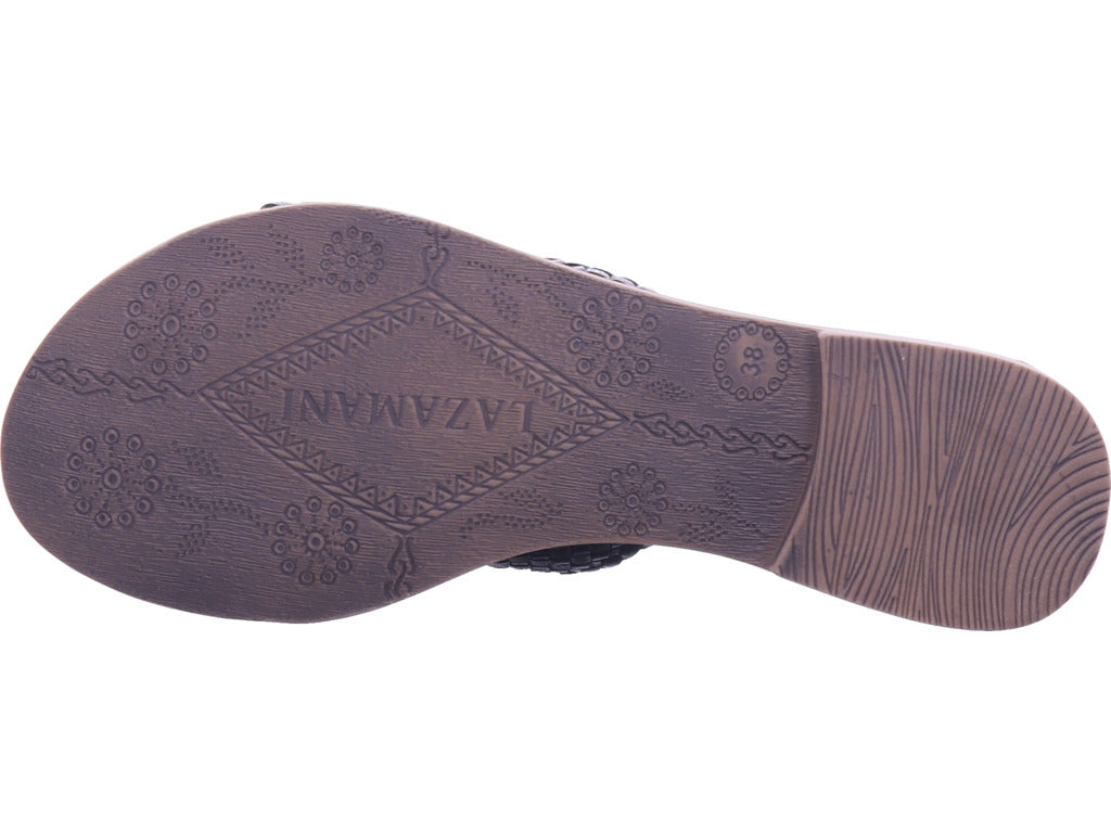 Lazamani Damen Pantolette  in schwarz