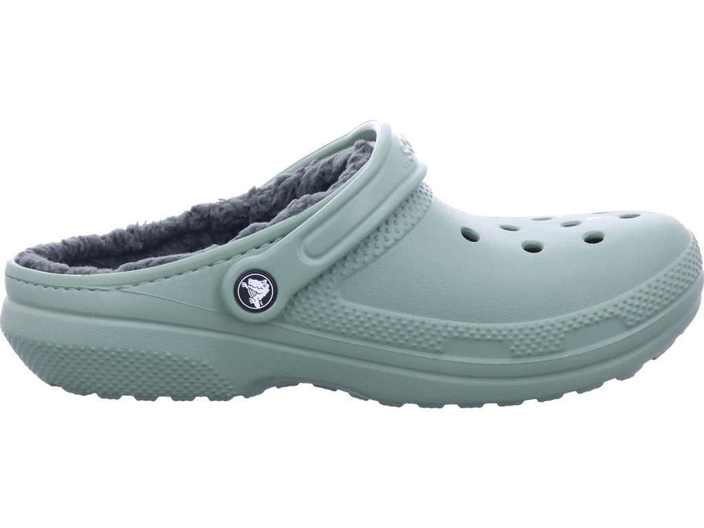Crocs Damen Badeschuh Classic Lined Clog in grün