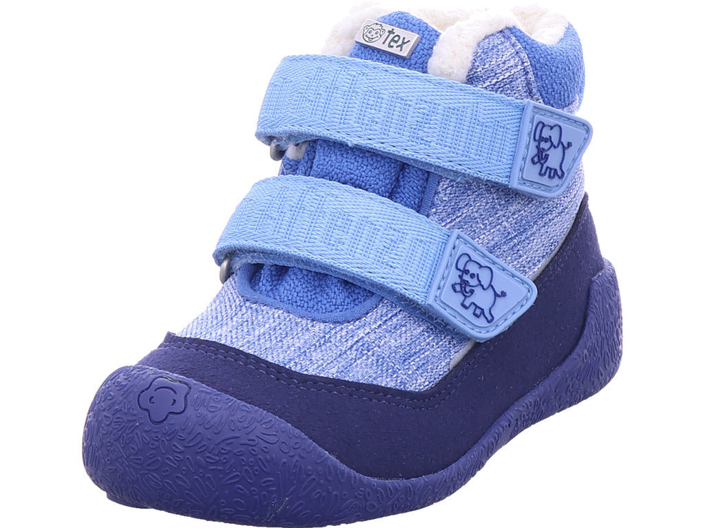 Affenzahn Boys' Boots Elephant in blue