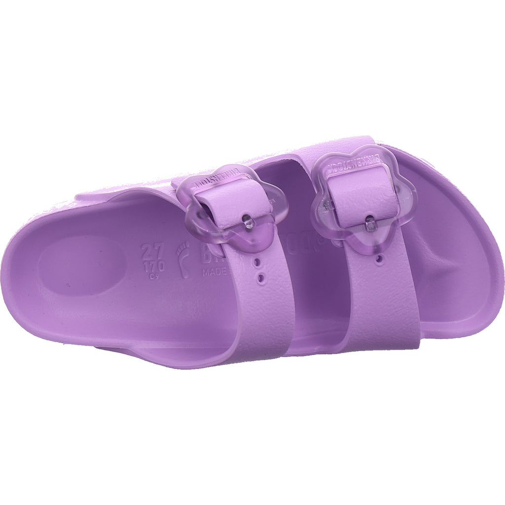 Birkenstock Girls' Arizona Flower Eva Mule in Lilac