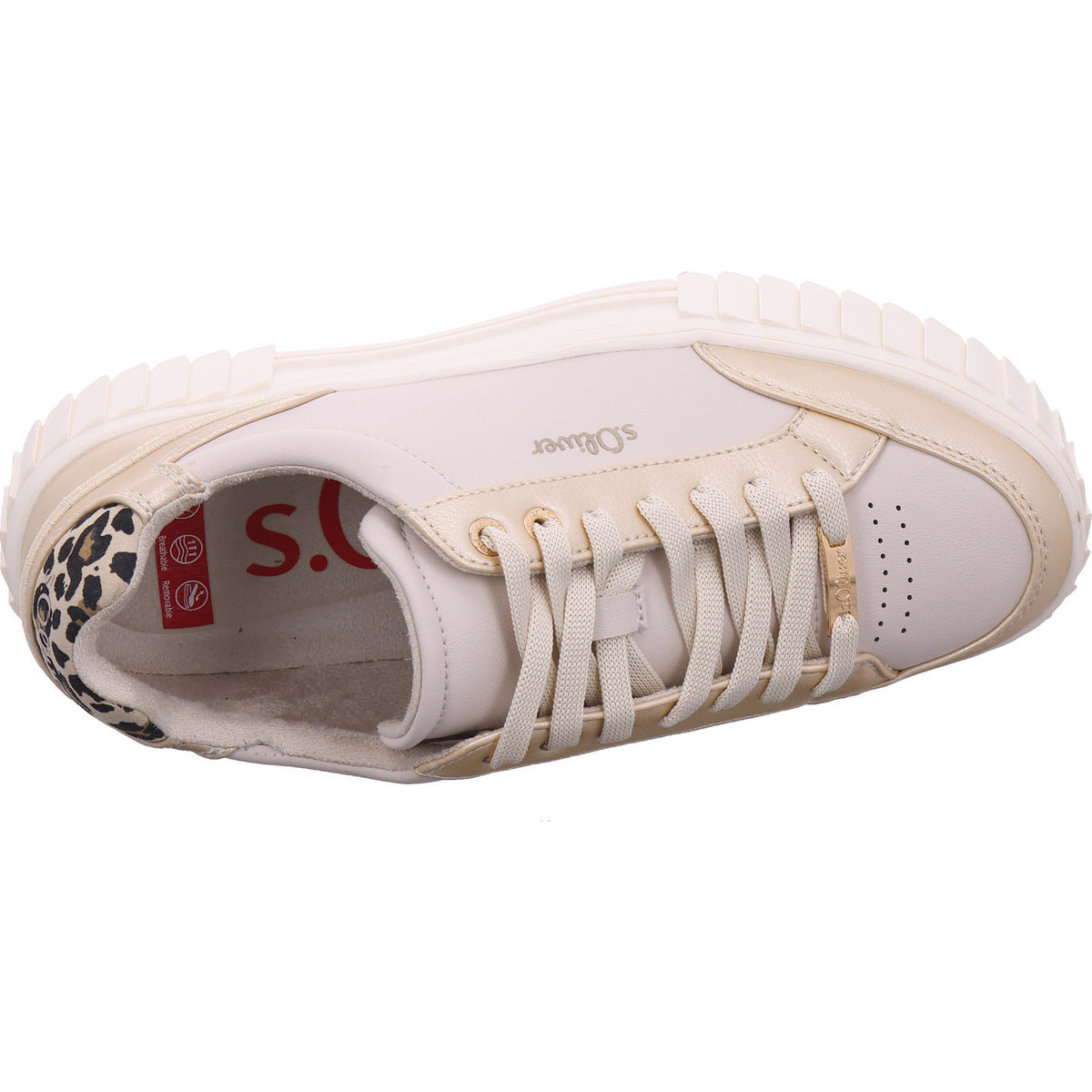 s.Oliver women's sneakers in beige