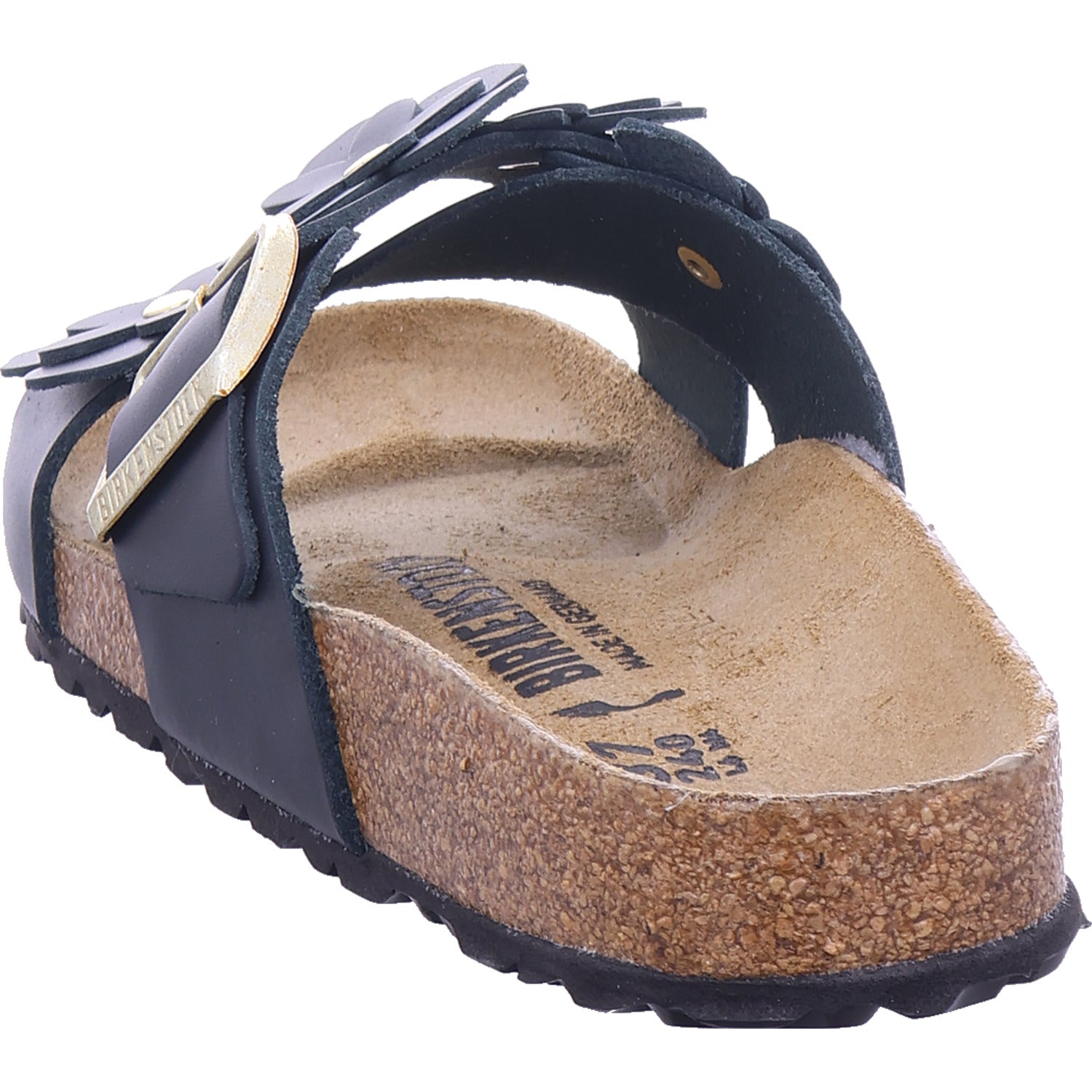 Birkenstock Damen Pantolette Siena Flower Embellishment in schwarz