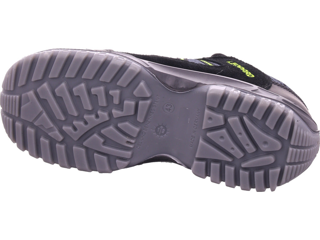 Leopard Herren Arbeitsschuh Sicherheitshalbschuh Gel S1 in schwarz