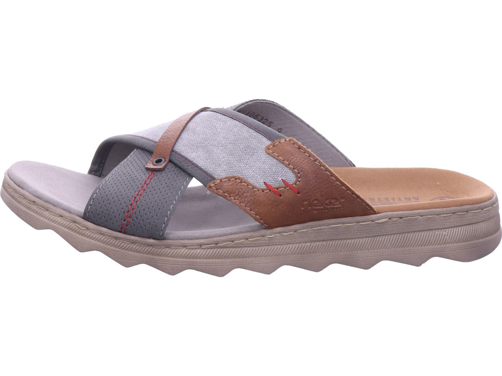 Rieker Herren Pantolette Fsk Herren Sandalen in grau