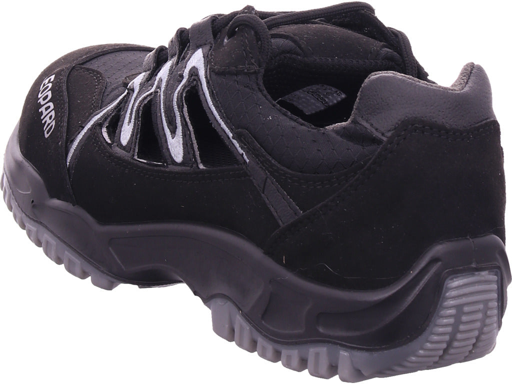 Leopard Herren Arbeitsschuh Sicherheitshalbschuh S1 in schwarz