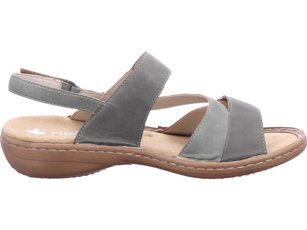 Rieker Damen Sandalette Fsk Damen Sandalen in grün