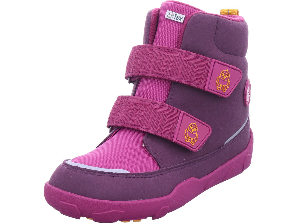 Affenzahn Girls' Moon Boots Bird in Purple