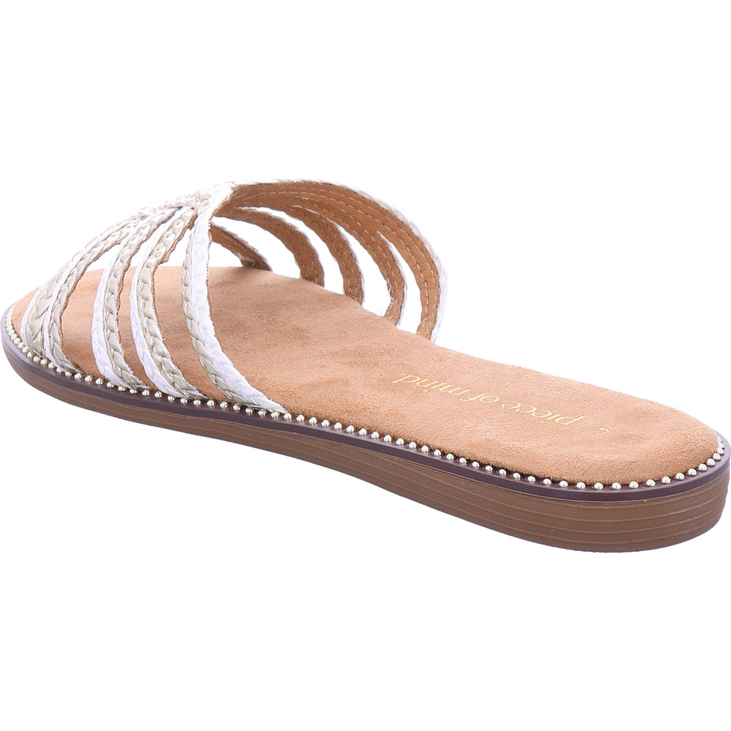 Planet Footwear Dámské pantofle v bílé barvě