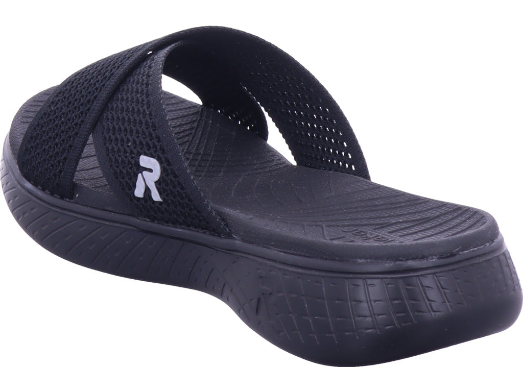 Rieker women's mule Fsk women's sandals in black
