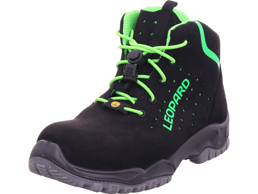 Leopard Herren Arbeitsschuh Sicherheitsstiefel S1 Esd in schwarz