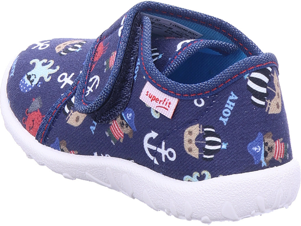 Legero boys' slippers Spotty in blue