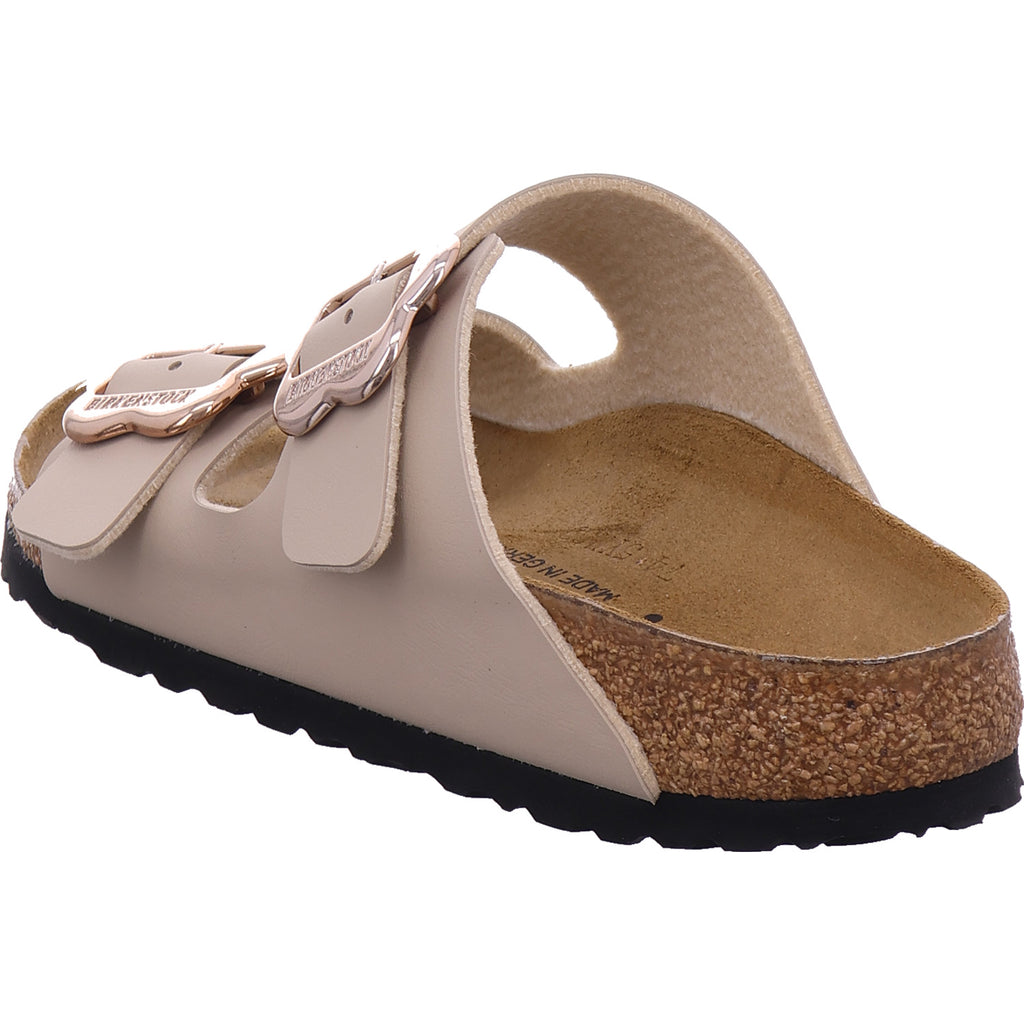 Birkenstock Women's Arizona Flower Buckle Kids Sandals in Beige