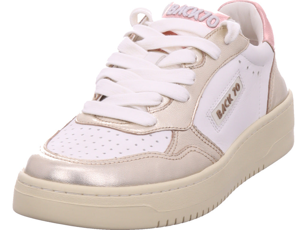 Women's Back Sneakers Slam A903 PU Nude in White