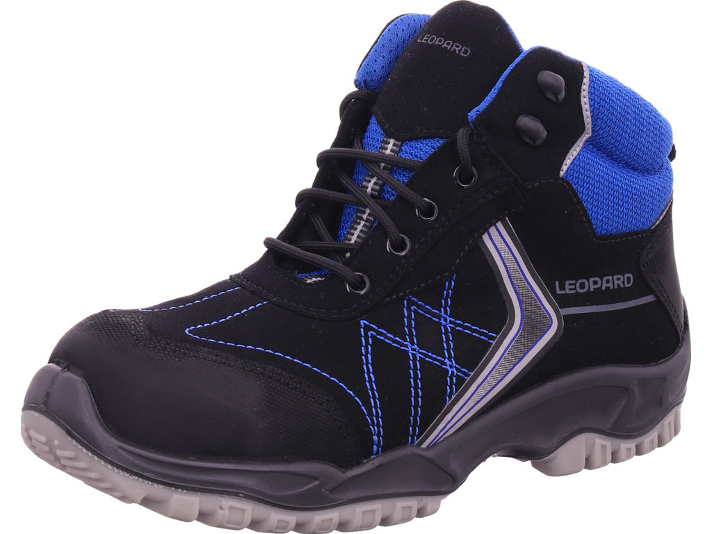 Leopard Herren Arbeitsschuh Knöchelstiefel Gel S3 in schwarz