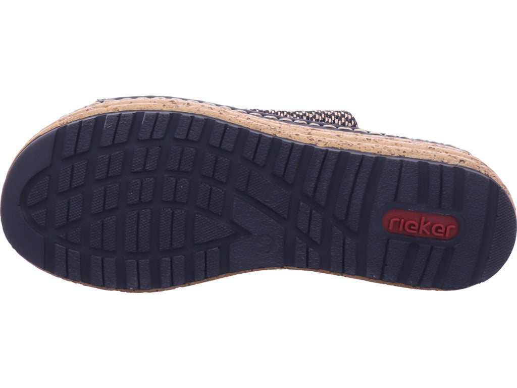 Rieker women's mule Fsk women's sandals in black