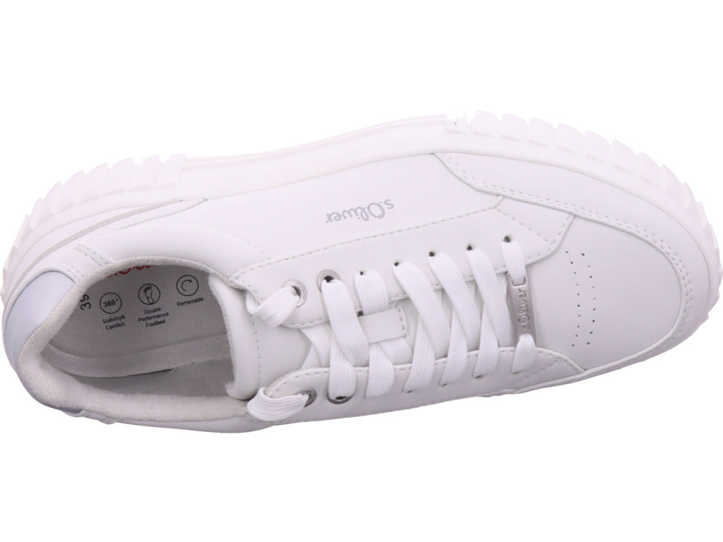 s.Oliver women's sneakers in white