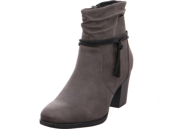 idana Schlupf- RV-Stiefelette glatte Damen Winter Stiefel Boots Stiefelette warm zum schlüpfen grau 253563000/212