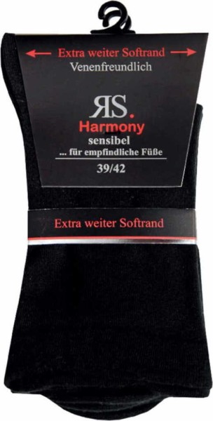 Riese Gesundheitssocken ohne Gummi Damen Socken schwarz 31124