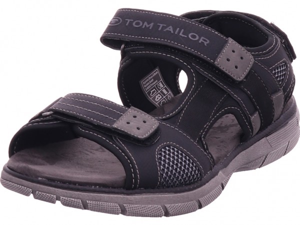 Tom Tailor Herren Sandale Sandalette Sommerschuhe schwarz 3280302