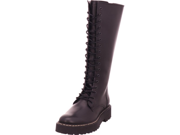 Palpa Damen Stiefel lang Overknees Boots Langschaft schwarz F8430-01