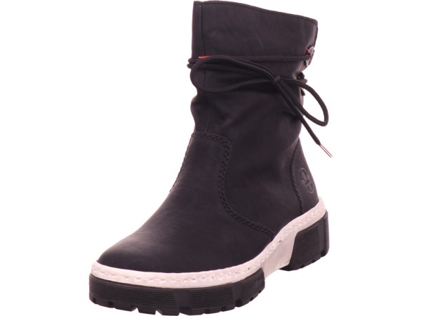 Rieker HWK Damen Stiefel Damen Winter Stiefel Boots Stiefelette warm zum schlüpfen schwarz X8658-00