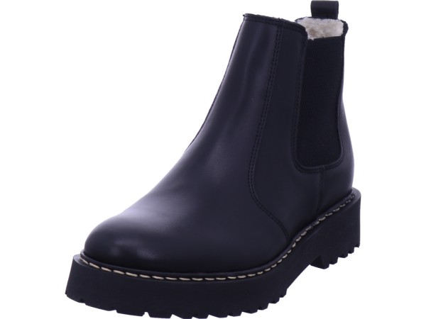 Palpa Damen Winter Stiefel Boots Stiefelette warm zum schlüpfen schwarz F8396-01