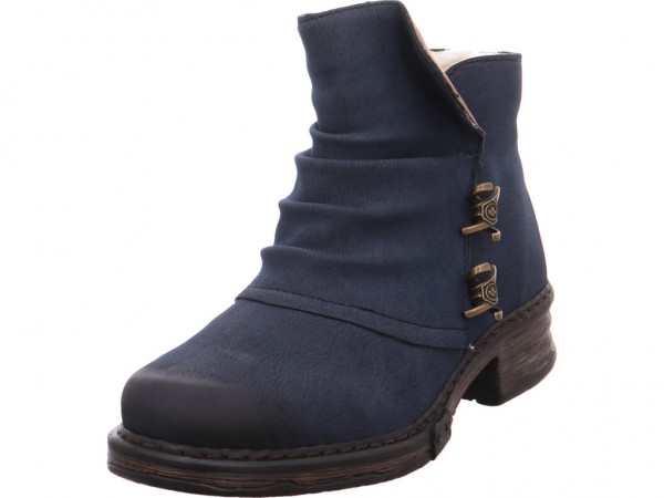Rieker Winter Stiefel Boots Stiefelette warm zum schlüpfen blau Z9963-15