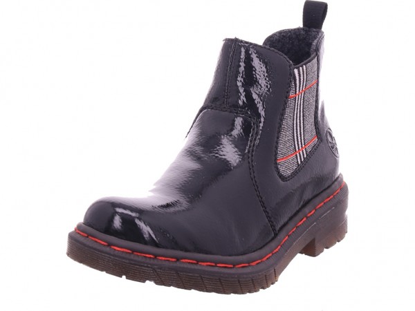 Rieker Damen Winter Stiefel Boots Stiefelette warm zum schlüpfen schwarz 76264-00