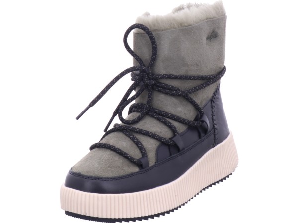 Palpa Damen Winter Stiefel Boots Stiefelette warm Schnürer grün 2200133