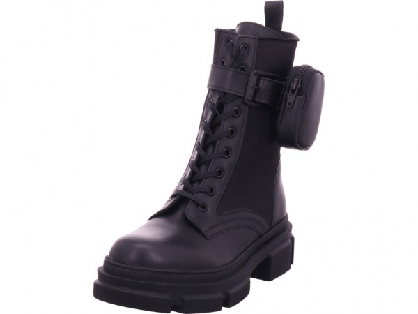 ILC-Shoes Damen Stiefel Schnürer Boots Stiefelette zum schnüren schwarz C44-3622-01