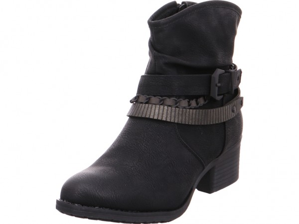 idana Schlupf- RV-Stiefelette glatte Damen Winter Stiefel Boots Stiefelette warm zum schlüpfen schwarz 253430000/002