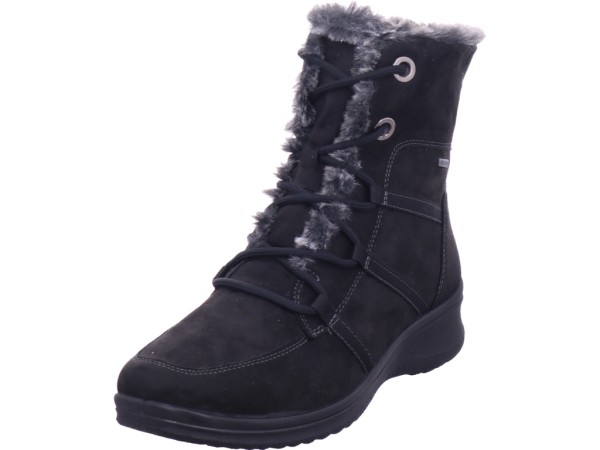 ara MÜNCHEN Damen Winter Stiefel Boots Stiefelette warm Schnürer schwarz 12-48554-65