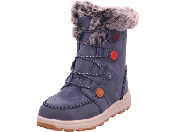 Fusion Damen Winter Stiefel Boots Stiefelette warm Schnürer blau 2-1-2-2204-0122
